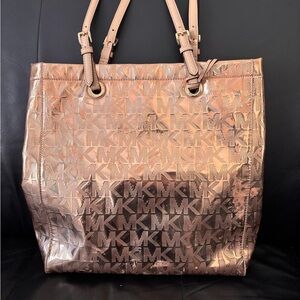Michael Kors Metallic Rose Tote